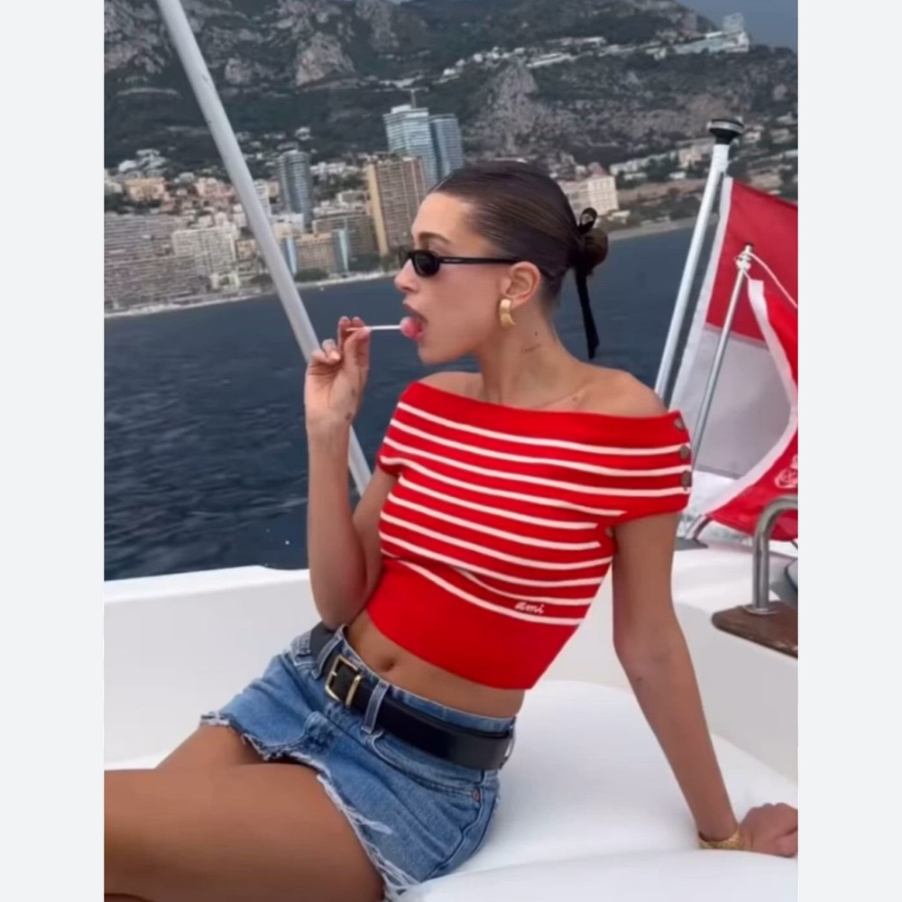 AMI PARIS Red Sailor T-Shirt